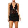 thumbnail image 1 of Halter Neck Crop Cami Top Crochet Knitted Backless Tie Up Tank Tops Tee Y2k Sleeveless Strappy Summer Shirts Streetwear, 1 of 9