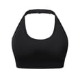 thumbnail image 1 of Halter Neck Sports Bra for Women Push Up Sexy Backless Stretch High Impact Wireless Yoga Bras, 1 of 5