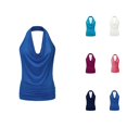 thumbnail image 1 of Halter Tank Tops for Women Dressy Casual Cowl Neck Ruched Sleeveless Shirt Y2k Going out Tops Summer Outfits, 1 of 2