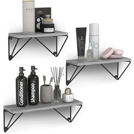 FUNKOL 19 in. D x 13.2 in. W x 43.3 in. H 4 Layers of Black Metal Corner Display Rack Multi-Purpose Wall Mount Bathroom Shelf