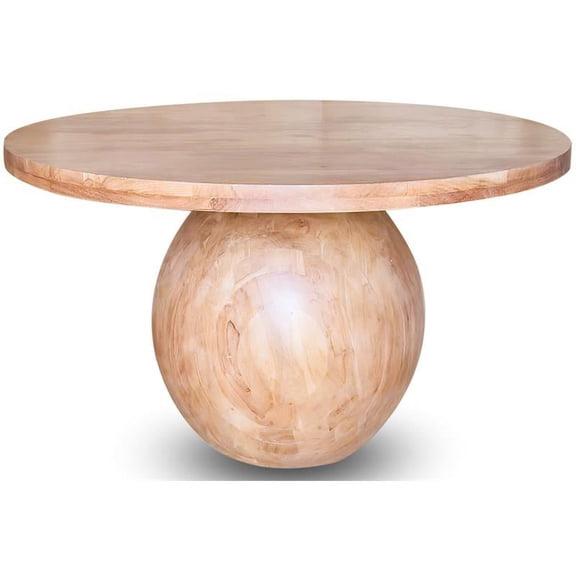 Meridian Furniture Halton 52" Solid Wood Dining Table in Natural Bleached Acacia