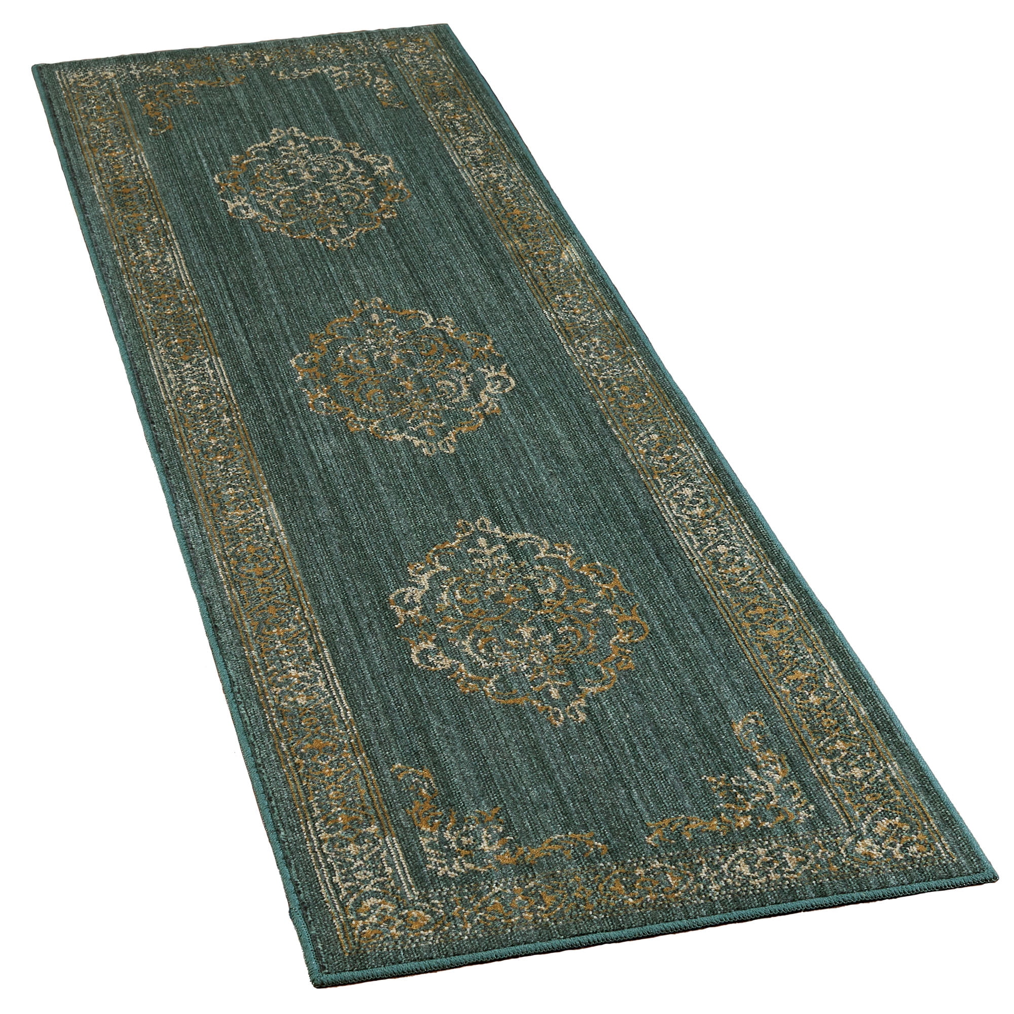 Rectangular Runner Rug Halton Polypropylene Rectangle Runner Rug, Made in USA - Deep Jade ...