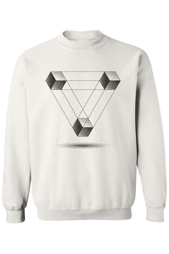 Haltone Penrose Triangle Design Sweatshirt Men -Image by Shutterstock, Male Small