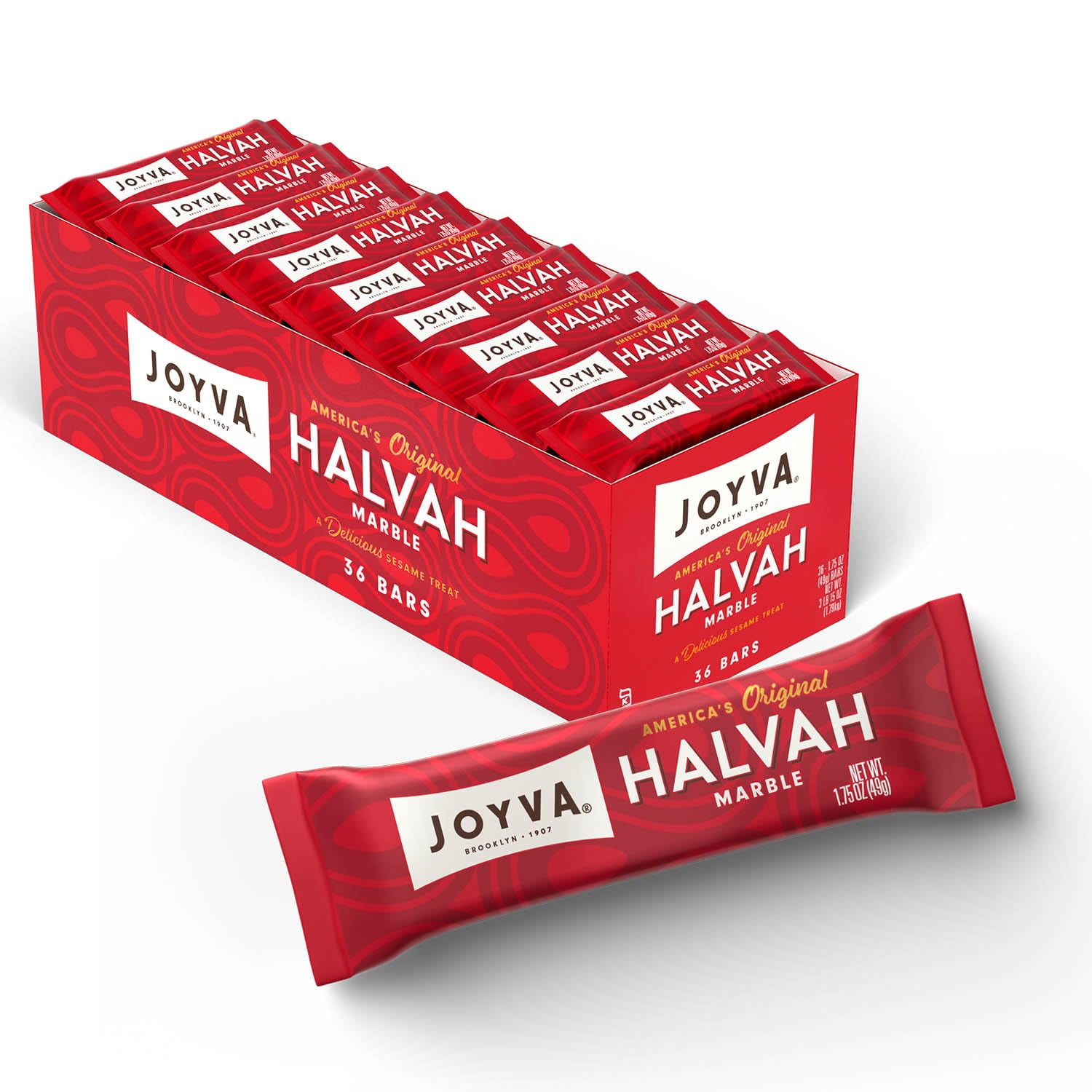Halvah Marble, 1.75oz Pack of 36 A Delicious Sesame Treat Dairy