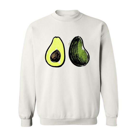 Halves Of Avocados Colored   Sweatshirt Men -Image by Shutterstock, Male 5X-Large