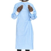 Halyard Basics Disposable Non-Reinforced Surgical Gown with Towel Blue Large 20 Ct