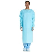 Halyard Disposable Film Protective Procedure Gown Blue One Size Fits Most 75 per Case