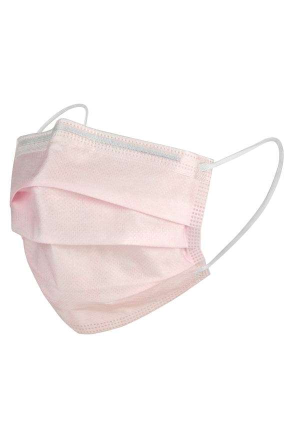 Pink Level 1 Procedure Mask with Earloops, 57578 (Box of 50)