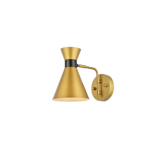 Halycon 6 inch light brass wall sconce