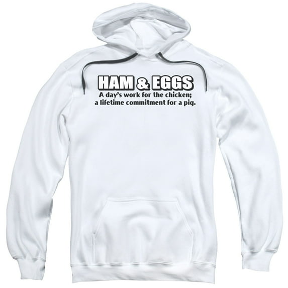- Ham And Eggs - Pull-Over Hoodie - Large