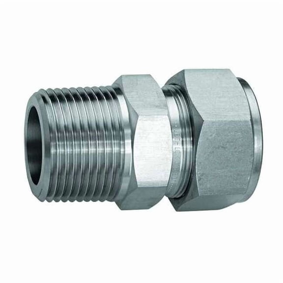 Ham-Let Connector,316 SS,LET-LOKxM,8mmx1/2In 768L-SS-8MM X 1/2