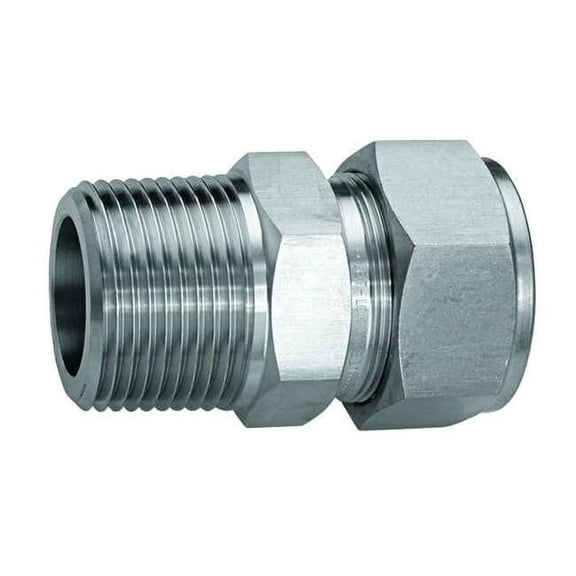 Ham-Let Connector,316 SS,LET-LOKxM,8mmx1/4In 768L-SS-8MM X 1/4