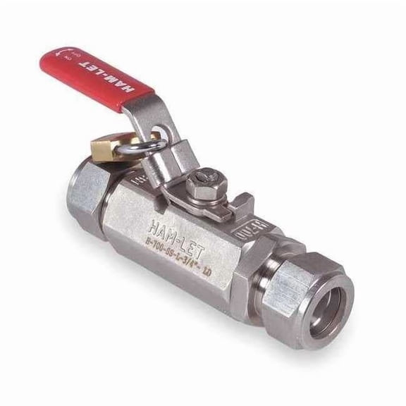 Ham-Let 3/4" Compr Stainless Steel Ball Valve Inline H-700-SS-L-3/4-T-LD