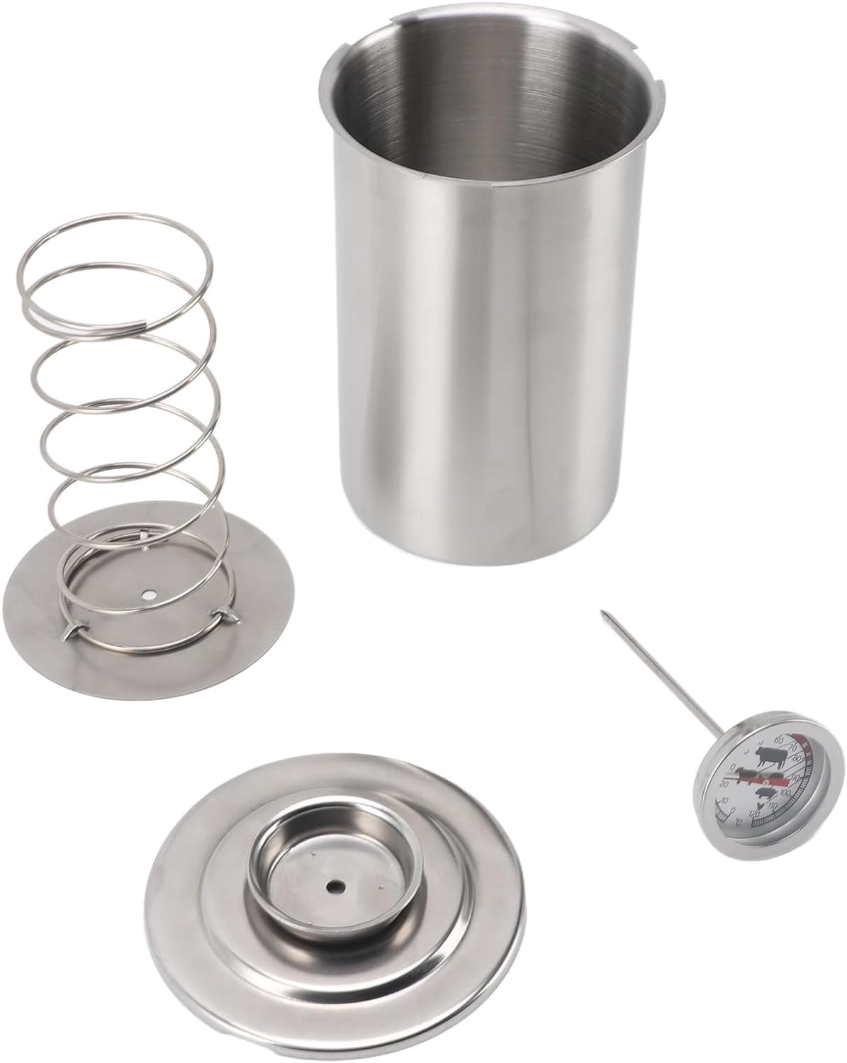 Ham Maker Meat Press Mold for Making Homemade Deli Meat Press, Stainless Steel Meat Press Cooker Maker, Ham Press Maker with Thermometer, Deli Meat Maker Lunch Meat Press Maker
