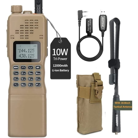 Ham Radio AR-152 10W High Power Two Way Radio for Adults,Long Range 12000mAh Rechargeable walkie Talkie with Tactical Antenna and Programming Cable Full Set