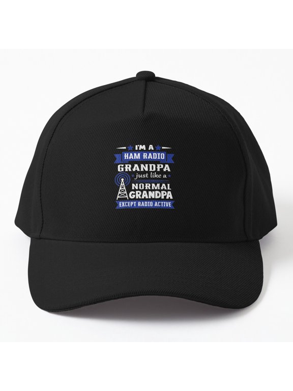 Ham Radio Grandpa Baseball Cap, Amateur Operator Family Hobby Graphic Design, Classic Hat