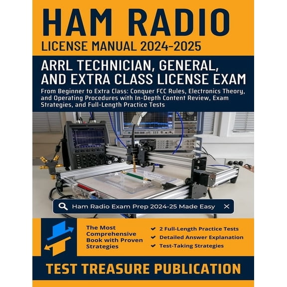 Ham Radio License Manual 2024-2025: From Beginner to Extra Class: Conquer FCC Rules, Electronics Theory, and Operating P, (Paperback)