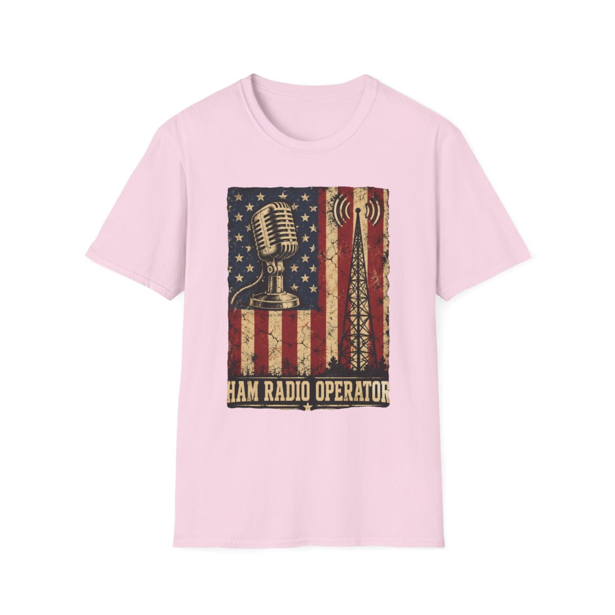 Ham Radio Operator Vintage American Flag Graphic T-Shirt - Walmart.com
