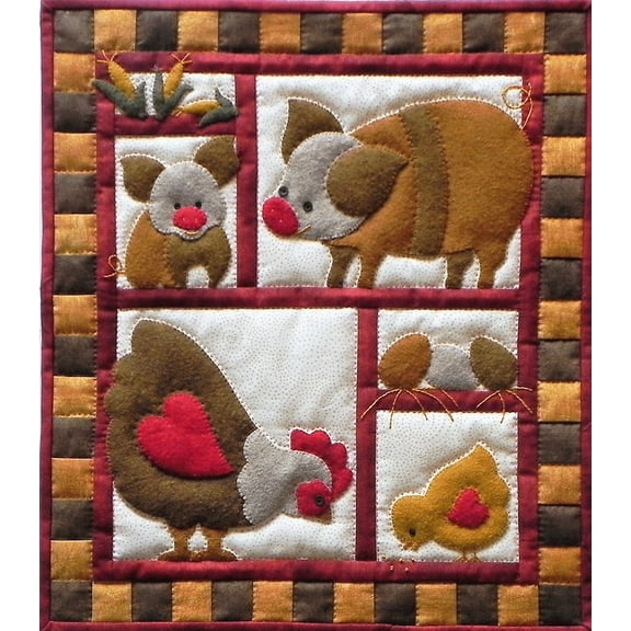 Ham and Eggs Quilt Kit by Rachel's of Greenfield | Beginner Quilt Kit | Wall Hanging Quilt Kit | DIY Quilt Kit