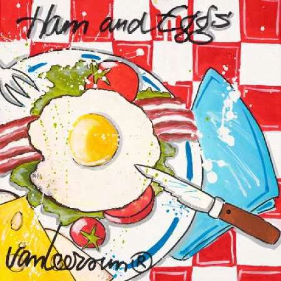 Ham and eggs Canvas Art - El van Leersum (24 x 24)