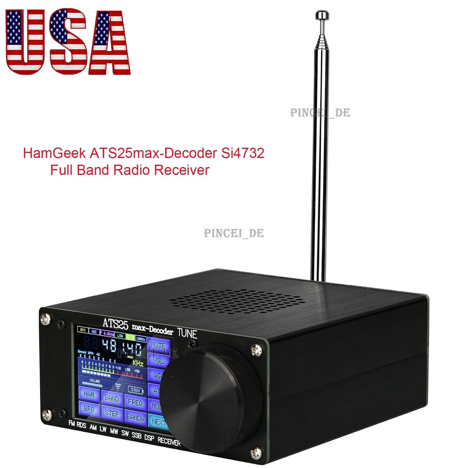 HamGeek ATS25max-Decoder Si4732 Full Band Radio Receiver USA stock ...