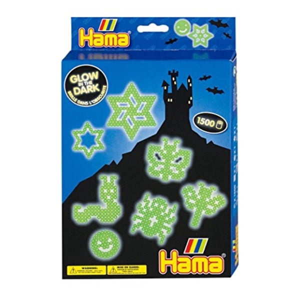 hama beads - glow in the dark beads (midi beads)