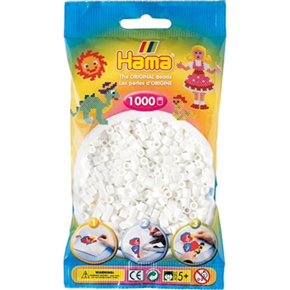 hama beads - white (1000 midi beads)