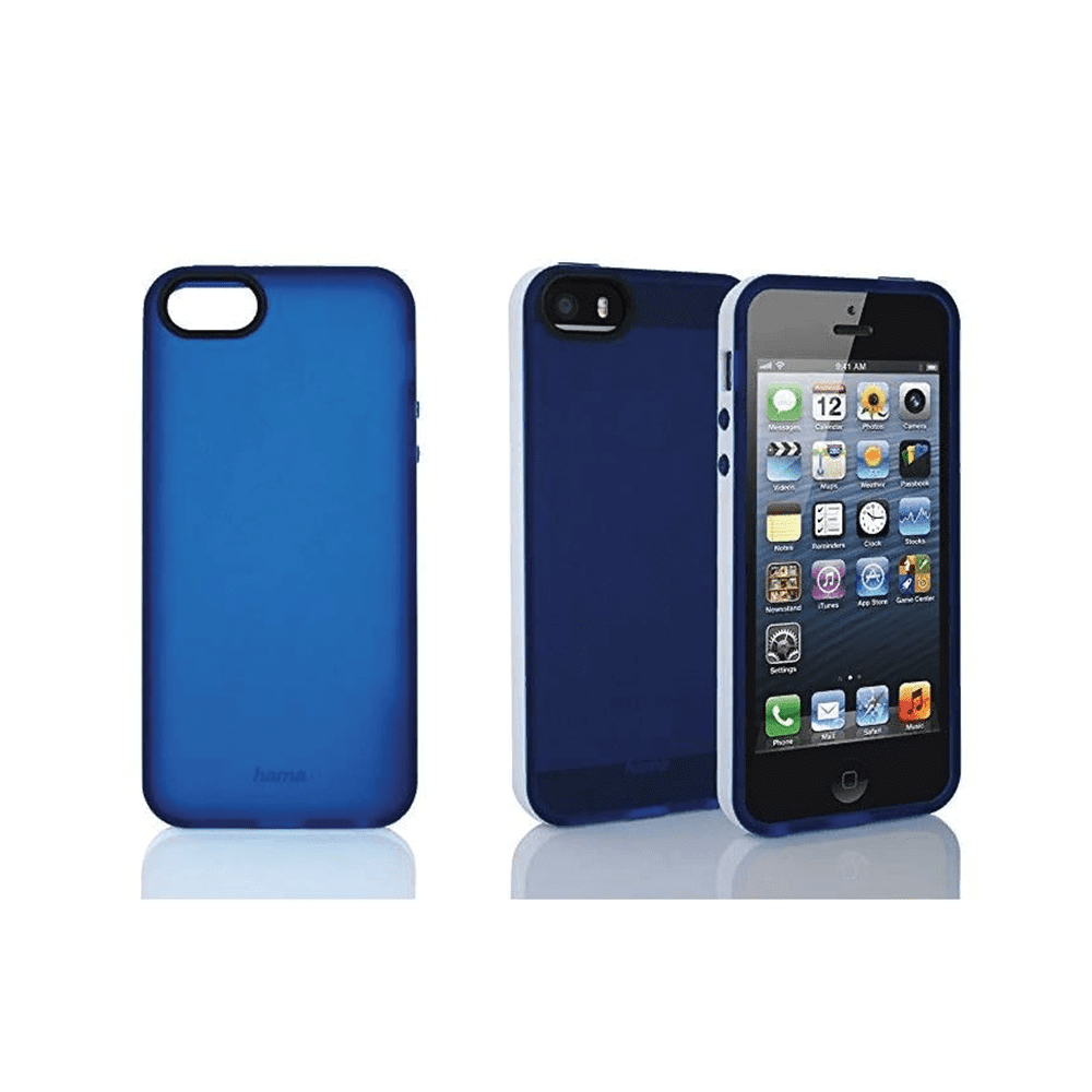 Hama Case for iPhone 5/5S Blue and White U6127375, image size:1000x1000