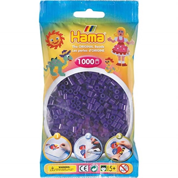 Hama - Translucent Purple - 1K Beadsin Bag