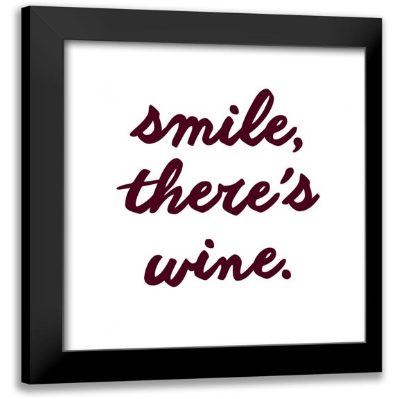 Hambly, Anna 12x12 Black Modern Framed Museum Art Print Titled - Wine Sentiment III