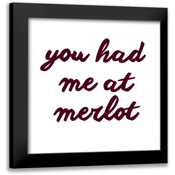 Hambly, Anna 12x12 Black Modern Framed Museum Art Print Titled - Wine Sentiment II