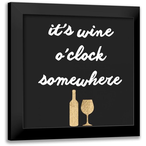 Hambly, Anna 12x12 Black Modern Framed Museum Art Print Titled - Wine Sentiment IV