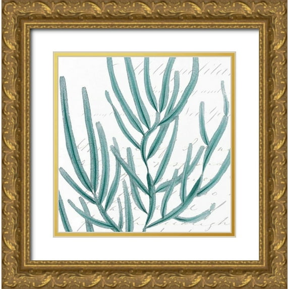 Hambly, Anna 12x12 Gold Ornate Wood Framed with Double Matting Museum Art Print Titled - Aqua Marine I