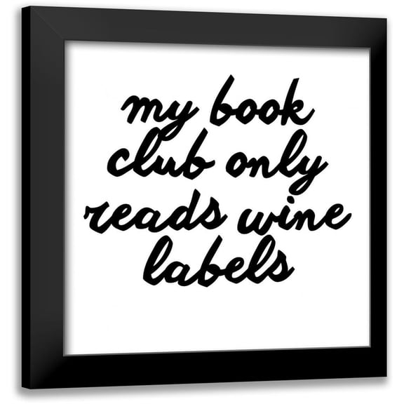 Hambly, Anna 15x15 Black Modern Framed Museum Art Print Titled - Wine Sentiment VI