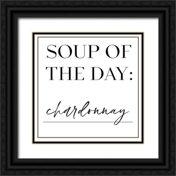 Hambly, Anna 15x15 Black Ornate Wood Framed with Double Matting Museum Art Print Titled - Soup du Jour V
