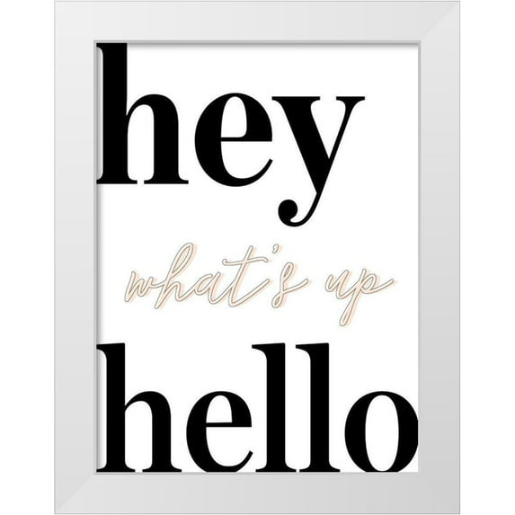 Hambly, Anna 19x24 White Modern Wood Framed Museum Art Print Titled - Whats Up I