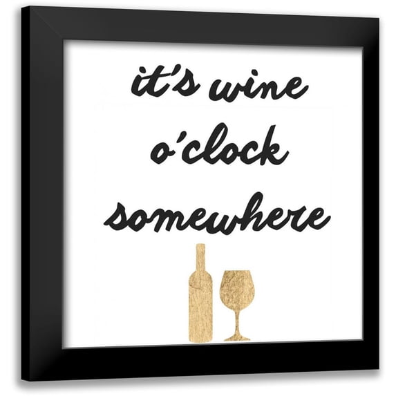 Hambly, Anna 20x20 Black Modern Framed Museum Art Print Titled - Wine Sentiment V
