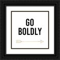 thumbnail image 1 of Hambly, Anna 26x26 Black Ornate Wood Framed with Double Matting Museum Art Print Titled - Golden Quote VI, 1 of 4