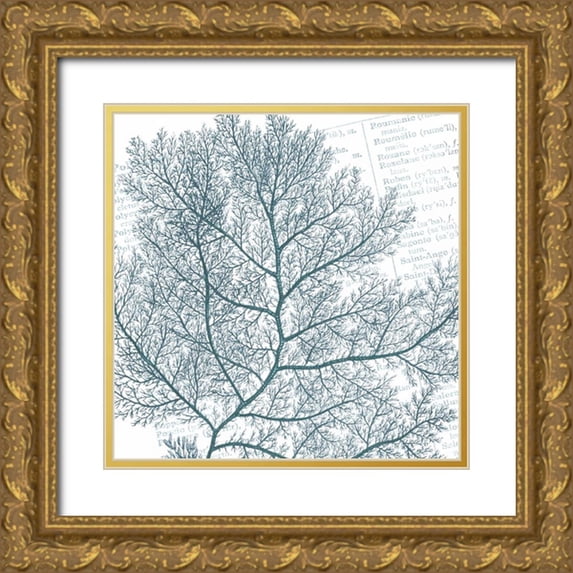 Hambly, Anna 26x26 Gold Ornate Wood Framed with Double Matting Museum Art Print Titled - Aqua Marine II