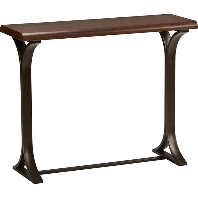 Hamburg Contemporary MDF & Metal Console Table, Sonoma Oak Wood Veneer