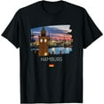 thumbnail image 1 of Hamburg Germany, Flag T-Shirt mens t nyhirt men，black，women，misfits，journey ，boys, 1 of 4