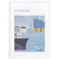 thumbnail image 1 of Hamburg, Germany Framed Art Modern Wall Decor, 1 of 15