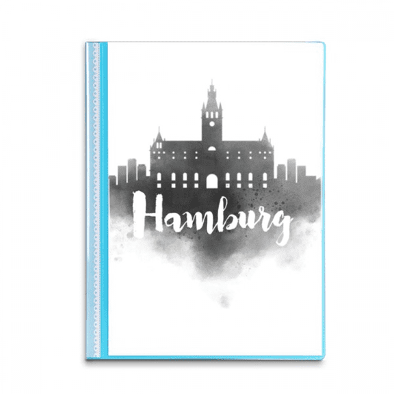 Hamburg Germany Landmark Ink City Painitng Book Sheet Protectors Portfolio Binder Folder