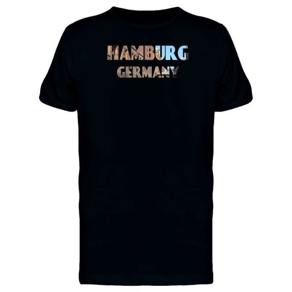 Hamburg Germany Sign With Photo Tee Men's -Image by Shutterstock