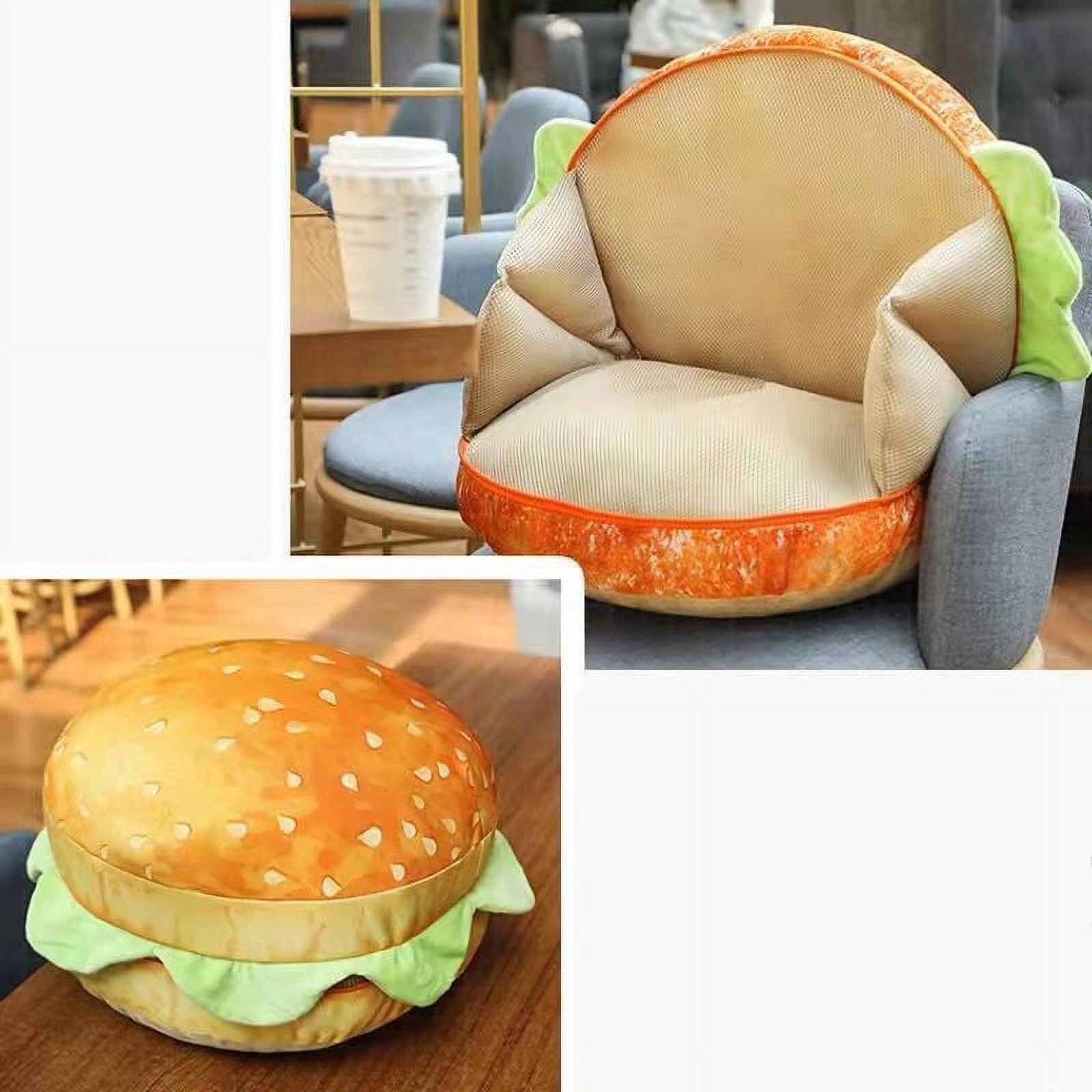 Hamburger Back Pillow Pp Cotton Pillow Multi Purpose Throw Pillow Cute