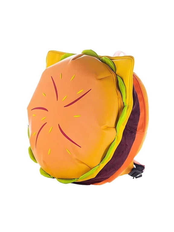 Hamburger Backpack Cheeseburger Backpack, Funny Yellow Cartoon Hamburger Backpack, Funny Yellow Backpack, Multi-Compartment Cheeseburger Burger Backpack, Travel Backpack,Backpack For Women
