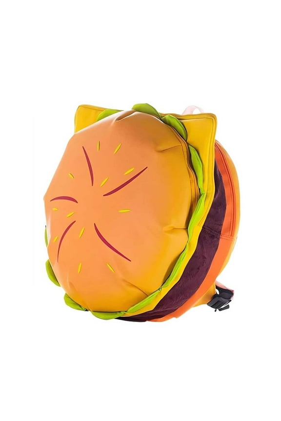 Hamburger Backpack Cheeseburger Backpack, Funny Yellow Cartoon Hamburger Backpack, Funny Yellow Backpack, Multi-Compartment Cheeseburger Burger Backpack, Travel Backpack,Backpack For Women