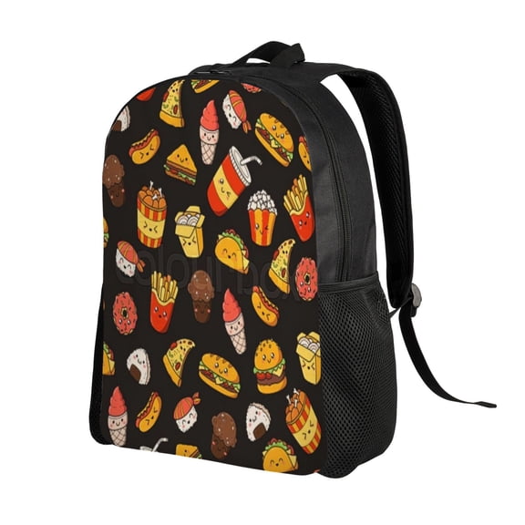 Hamburger Backpack Double Shoulder Backpack Durable, Spacious, Ergonomic Design for Travel, Work & Outdoor Use