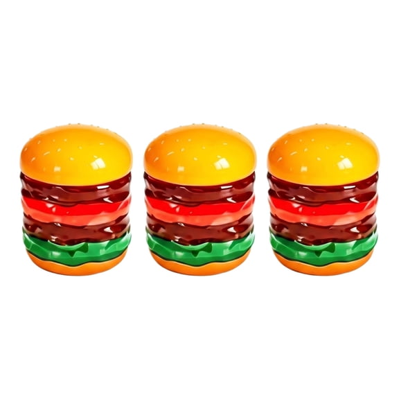 Hamburger Bubble Solution Cup, 180ML Leak Resistant Bubble Bottle with Inverted Spill Proof Design, Portable Plastic Bubble Container for Party Outdoor Festival Decorative Bubble Accessory