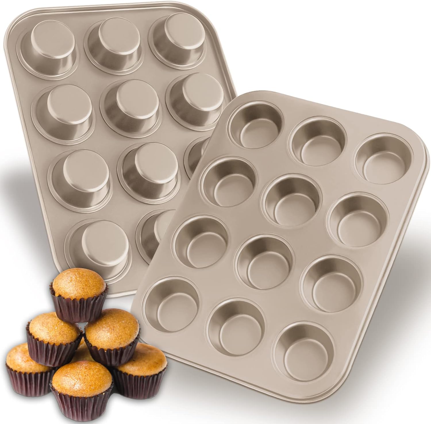 Hamburger Bun Pan, 4 Inch Silicone Hamburger Bun Mold, 6 Cup Big Baking